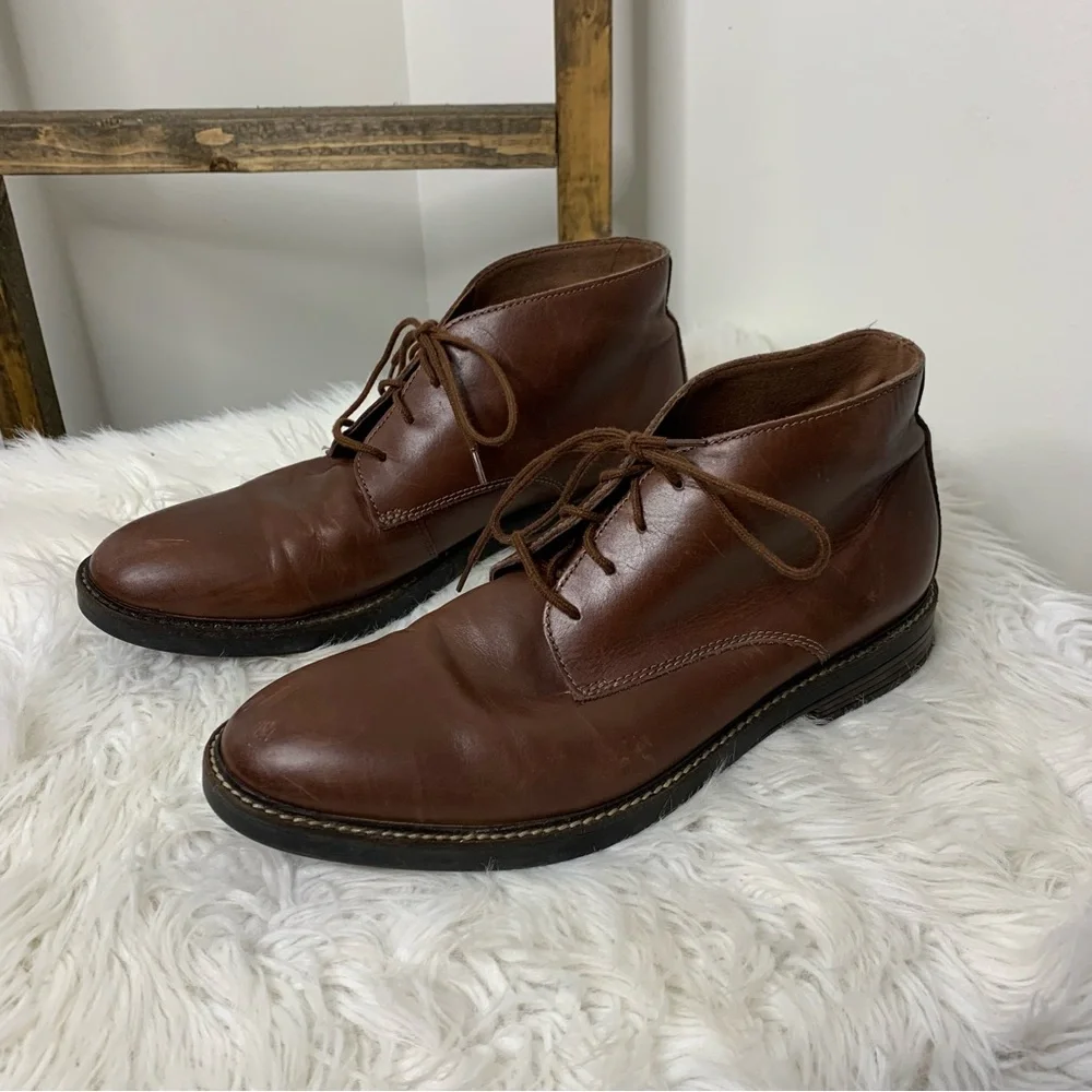 Clarks Men's Paulson Mid Brown Leather Casual Boots Size 12